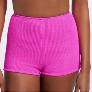 Good American High Waist Pink Knit Shorts